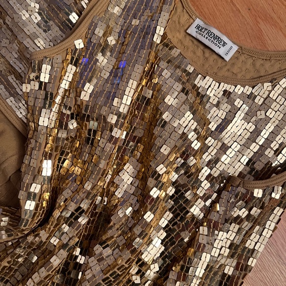 Vintage 80s Holt Renfrew montreal Solid Gold color 2pc set 🥂🍾 - Picture 2 of 5